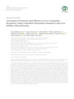 Assessment of Steatosis and Fibrosis in Liver Transplant Recipients Using Controlled Attenuation Parameter and Liver Stiffness Measurements