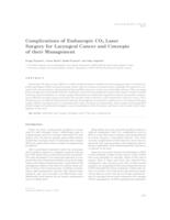 Complications of endoscopic CO2 laser surgery for laryngeal cancer and concepts of their management