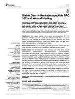 prikaz prve stranice dokumenta Stable gastric pentadecapeptide BPC 157 and wound healing